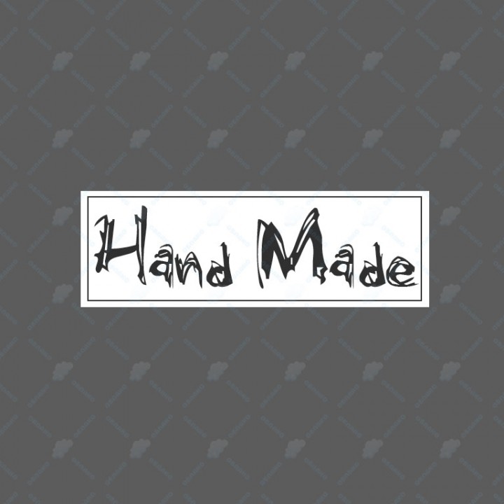 "Handmade" наклейка прямоугольная