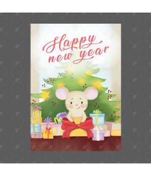 Открытка "Happy NY" 10*15см