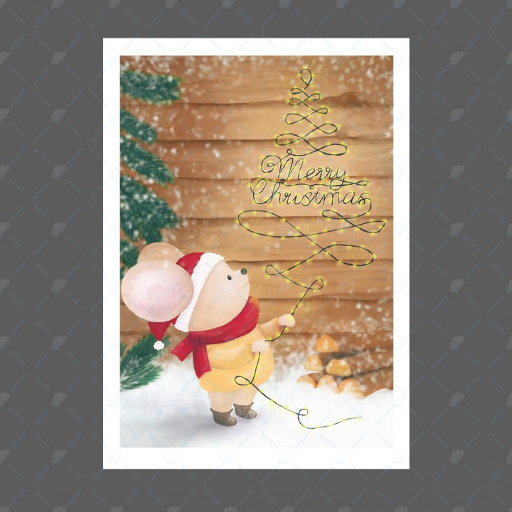 Открытка "Merry Christmas" 10*15см