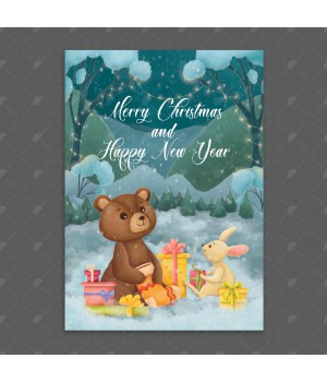 Открытка "Merry Christmas and happy NY" 10*15см